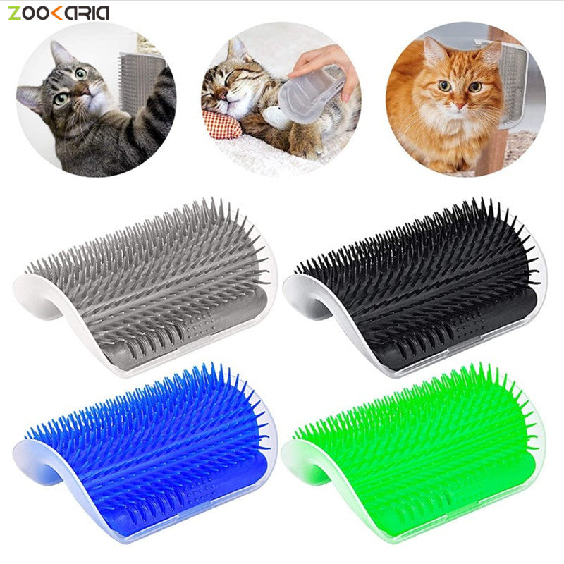 Vancar™ HappyCat Groomer | Self-Grooming Corner Brush with Catnip