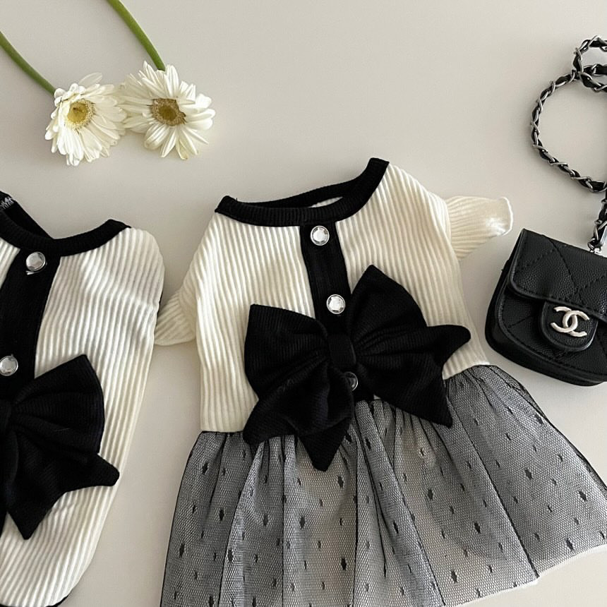 Vancar™ Elegant Lace Bow Pet Dress